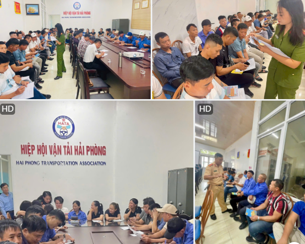 Công an quận Hải An tuyên truyền an toàn giao thông tại Hiệp hội vận tải Hải Phòng